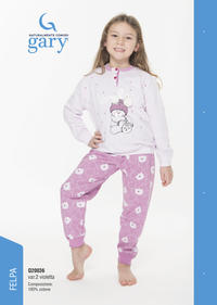 GIRL'S PAJAMA M/L Q30036 Tellini S.r.l. Wholesale Clothing